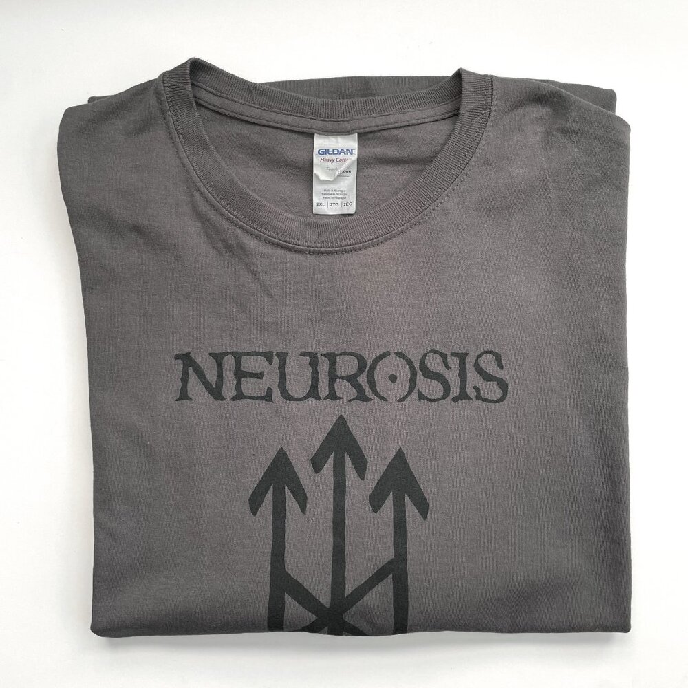 Neurosis Band T Shirt Gray 2XL Tall Arrows Logo Metal Sludge Music 00s Original